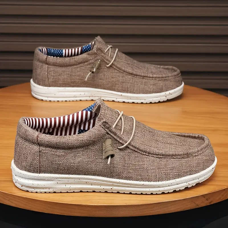 Mens Trendy Solid Casual Shoes with Adjustable Lace and Non Slip