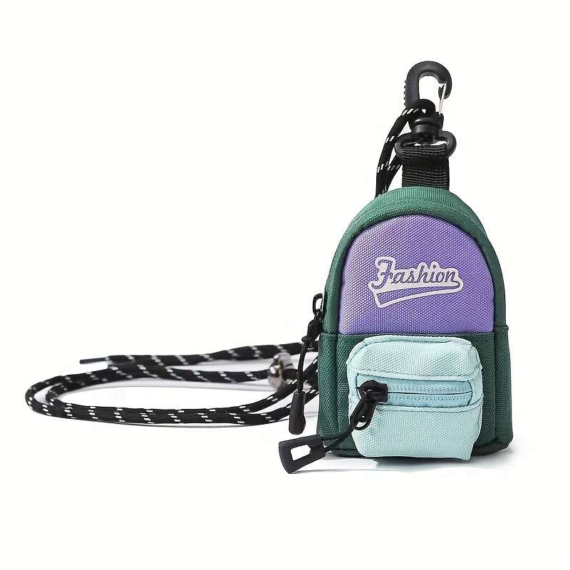 1pc Fashion Oxford Mini Crossbody Bag Geometric-Patterned Lightweight Foldable Adjustable Stra