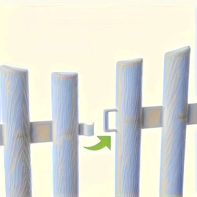 10 Pieces White Plastic Garden Fence Posts