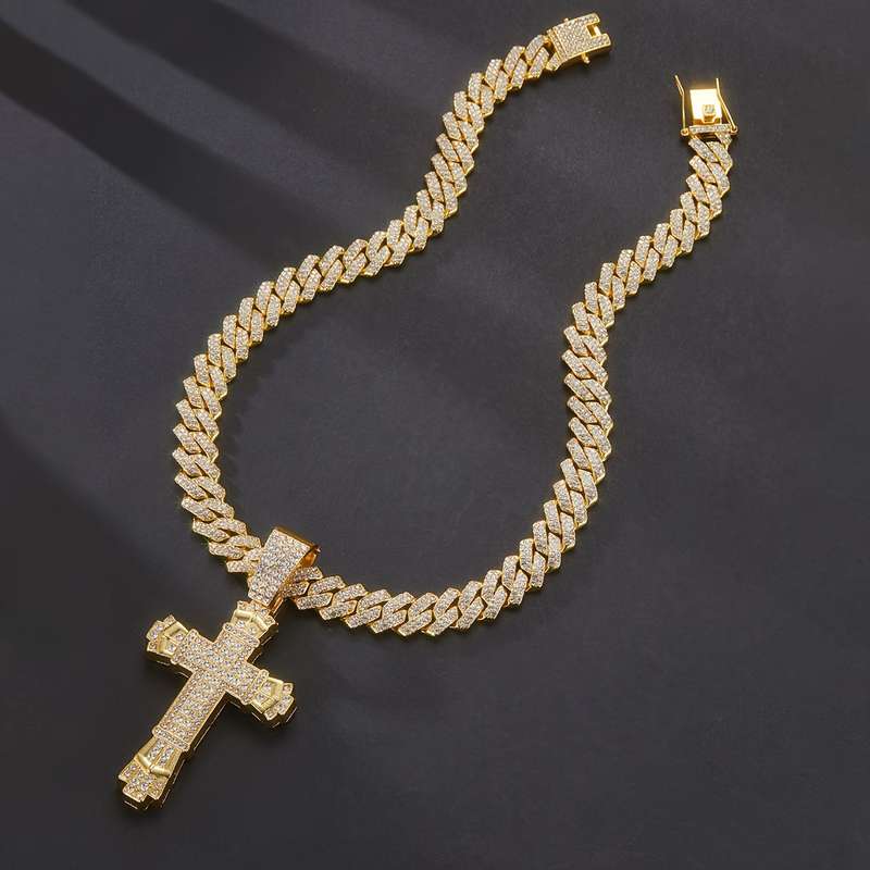 1 Piece Golden Jesus Theme Pendant