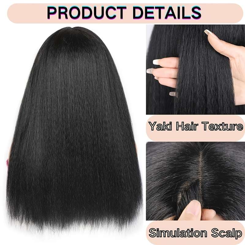 1Pc Black 60.96cm Fashion Design Wig