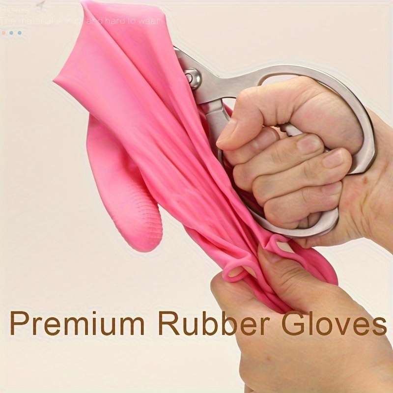 2 Pairs Pink Size  M Household Cleaning Gloves