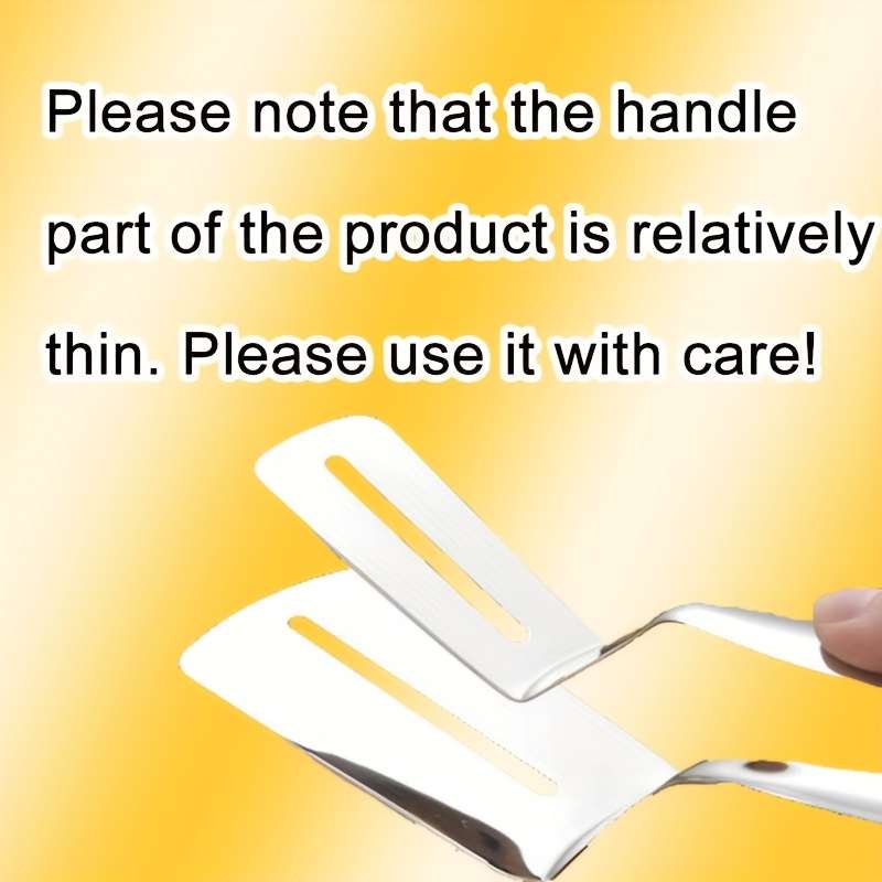 1pc Stainless Steel Non-stick 1pc Fish Fryer Tongs Food Tongs Fish Tongs Steak Spatula Kitchen To