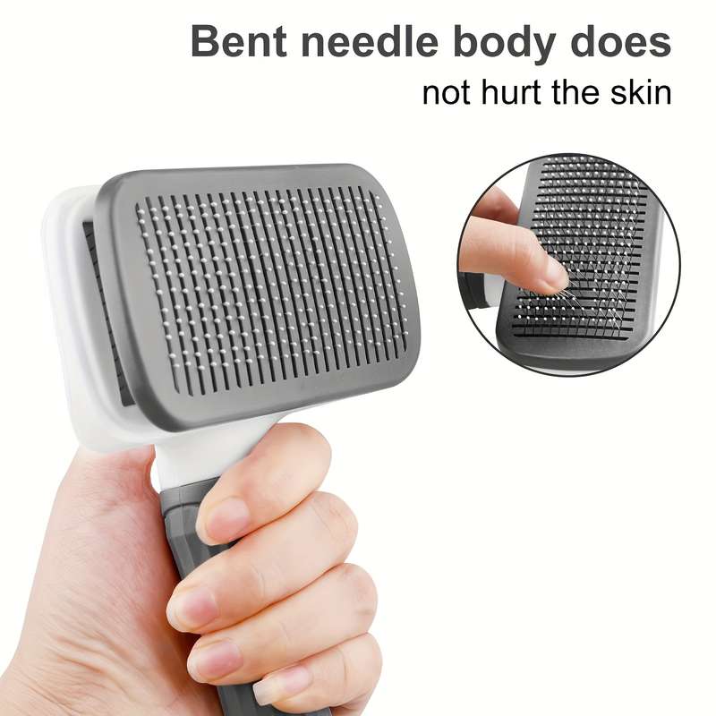 1pc Gray Brush Pet Comb