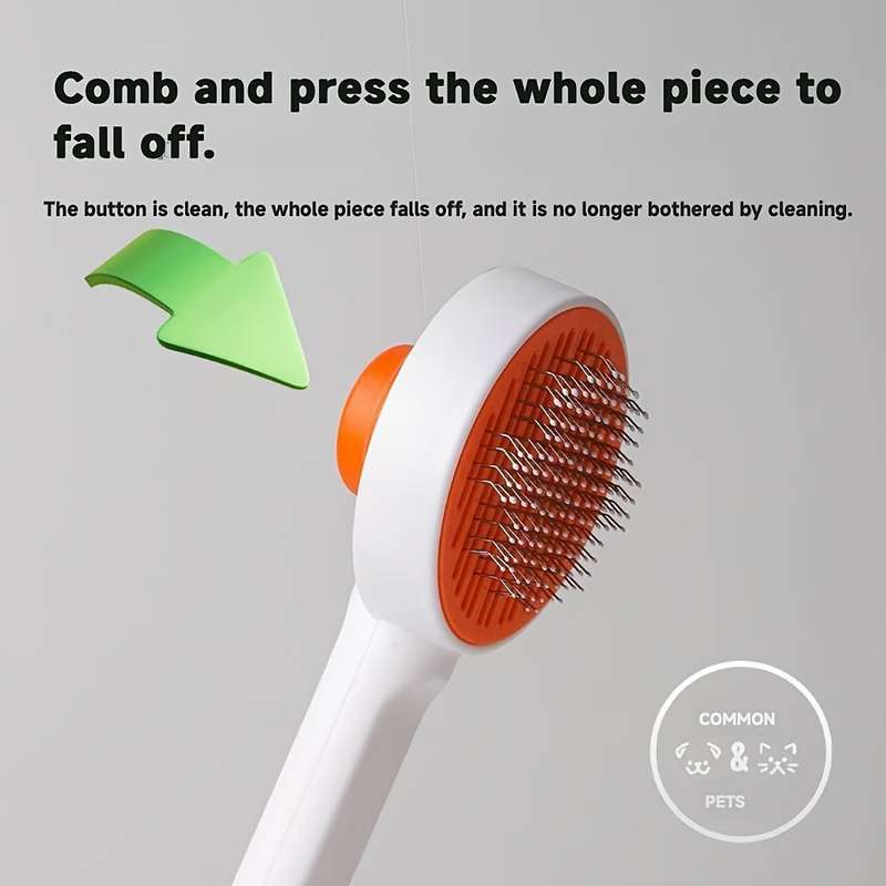 1pc Blazing Orange Pet Comb