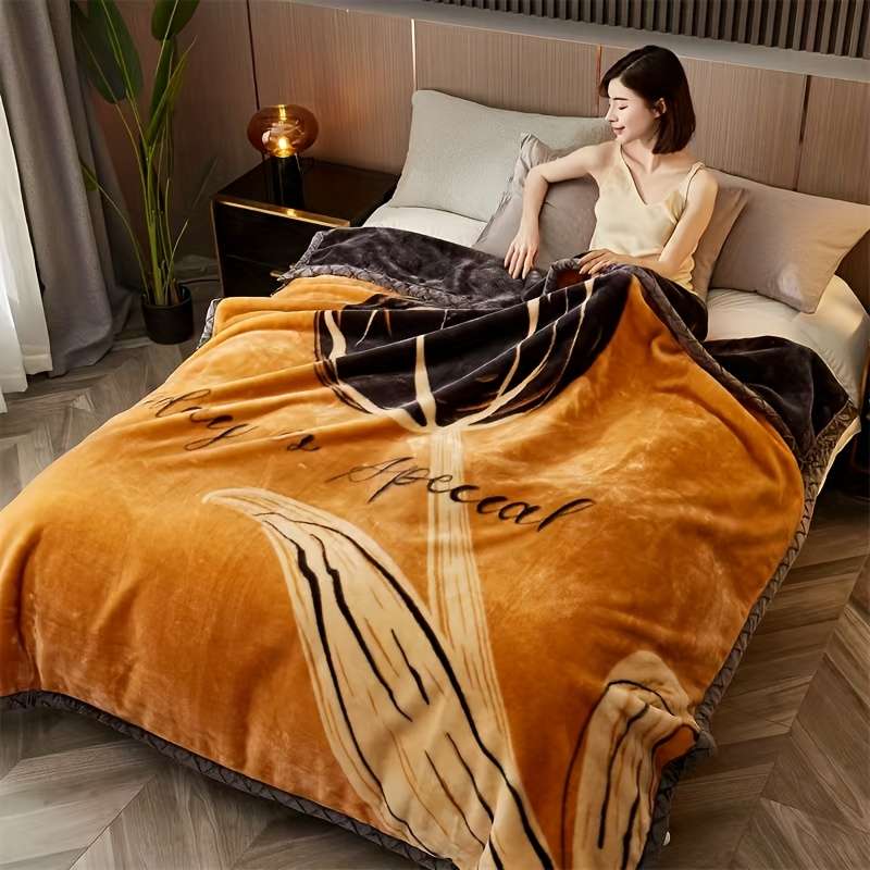 1ps Blanket Color Lily Orange size 180cmx220cm