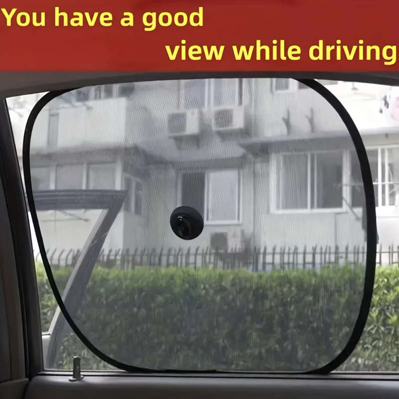2pcs Polyamide Side Window Sunshades with Suction Cups Car Window Sun Blocker for Heat and Sun Prote