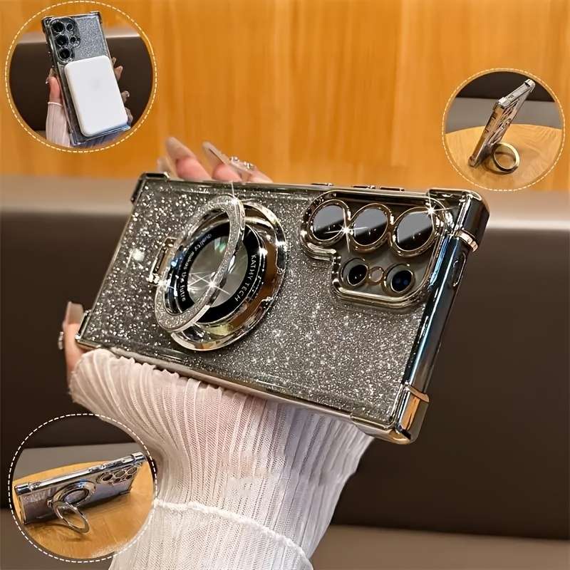 1pc  silvery  For Samsung Samsung Galaxy S23 Add   Phone Cases