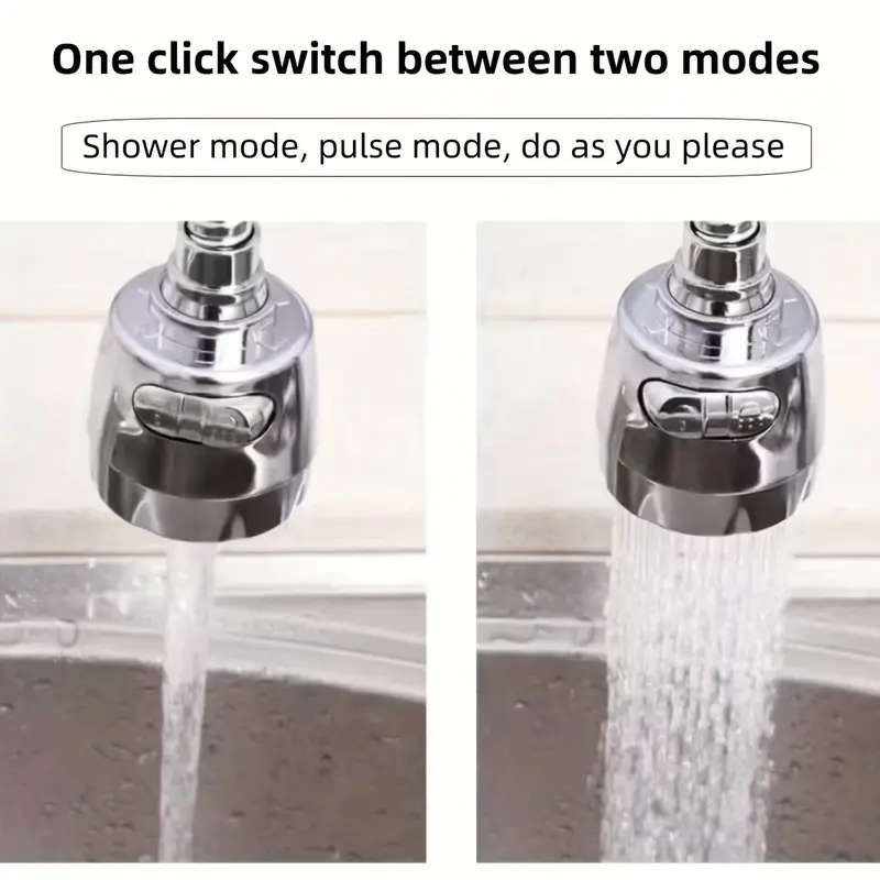 1pc 360° Rotating Kitchen Faucet Water Filter Anti-Splash Sprayer