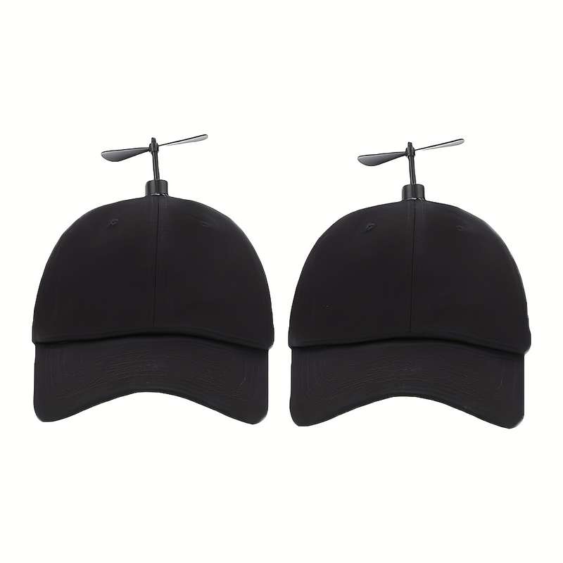 1pc Adjustable Baseball Cap with Propeller Design Unisex Lightweight Breathable Acrylic M