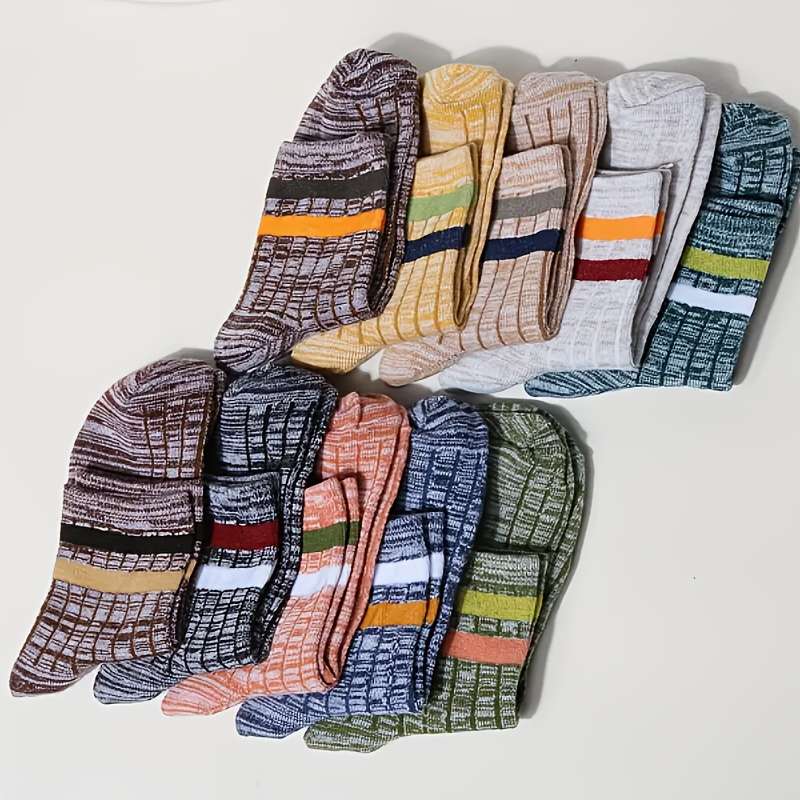 7 Pairs Random Asian One Size High Elastic Socks