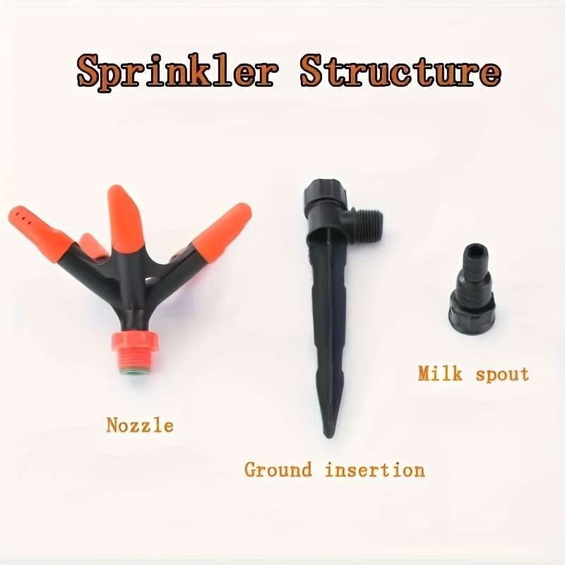 1Pc Rotating Lawn Sprinkler With Adjustable Nozzle