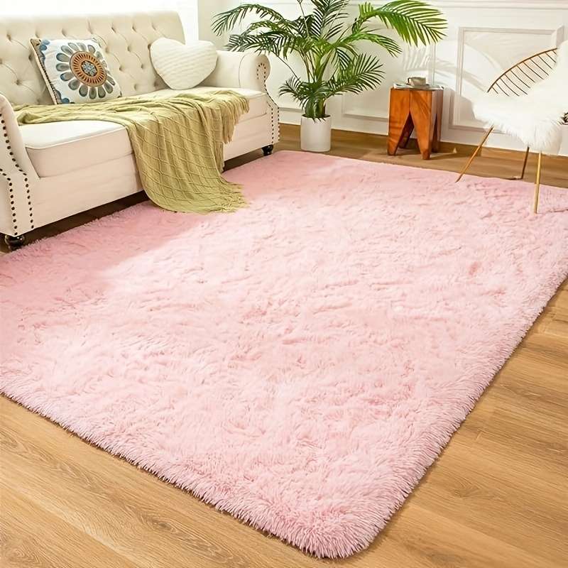 1Pc Pink 200x200cm 78.74x78.74inch Floor Mat