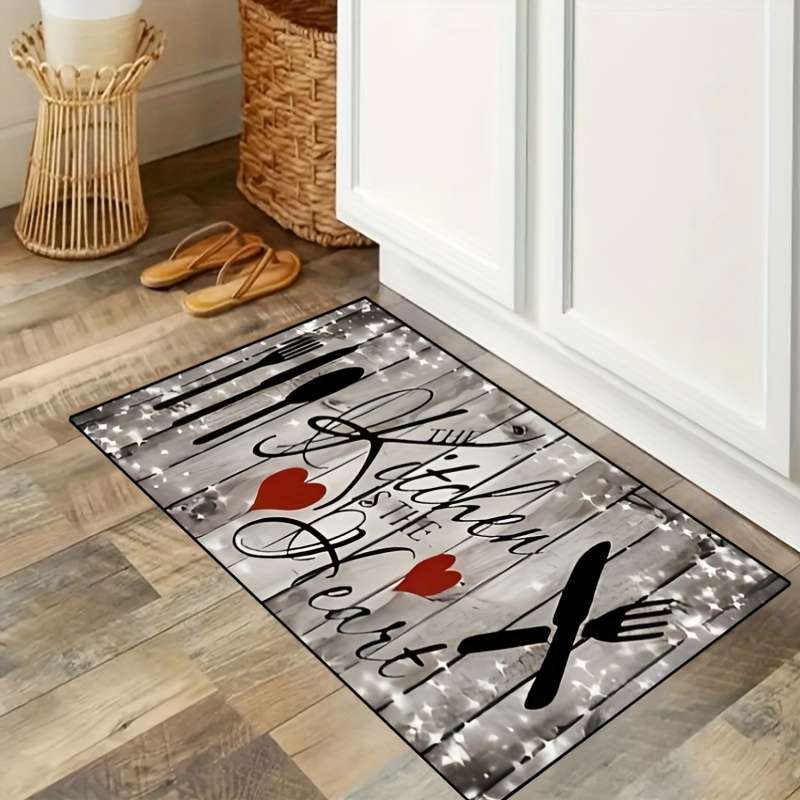 1Pc 16x47inch 40x120cm Love Floor Mat