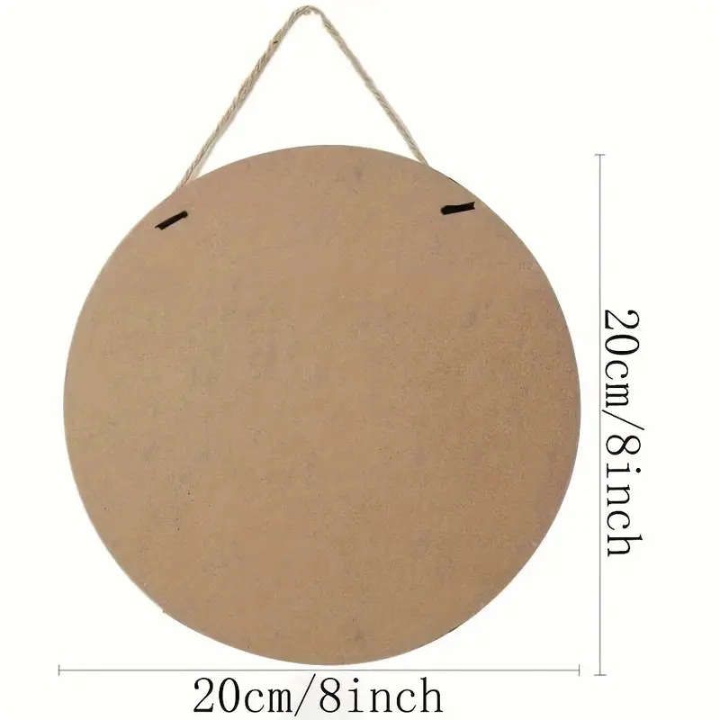 1pc Round Wooden Sign with Big Eyes Elf Design Long Ears Fairy Emblem Cute Girl Decor Scenic Christm