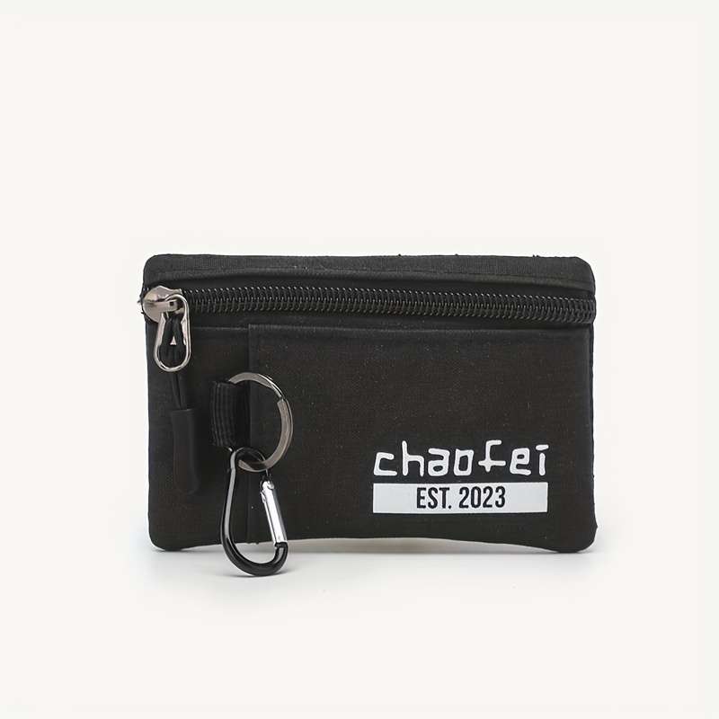 1pc Oxford Fabric Coin Purse Portable Key Card Holder Fashionable Mixed Colors