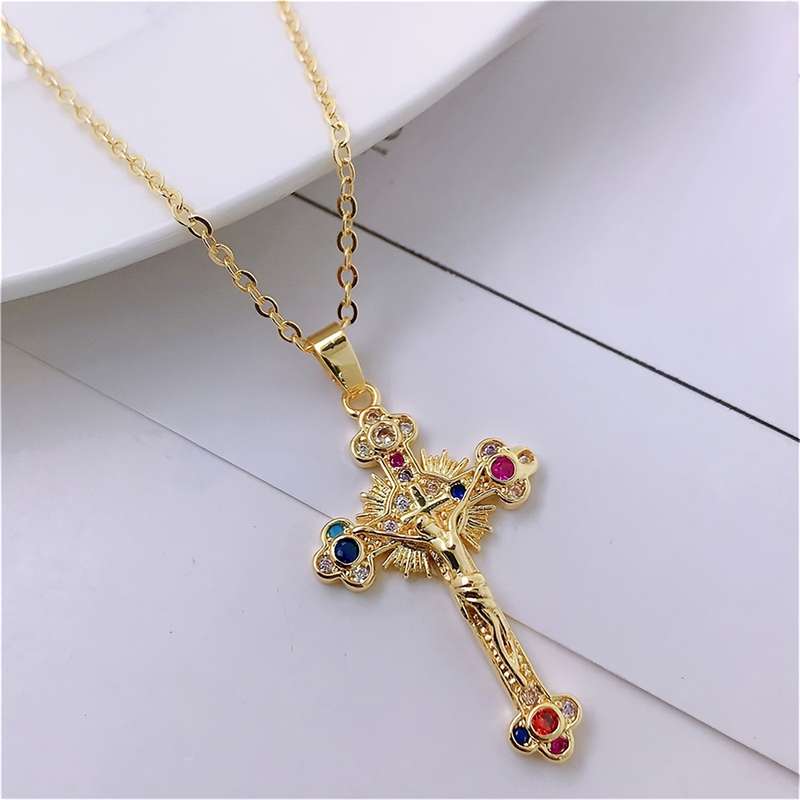 1 Piece Color Jesus Theme Pendant