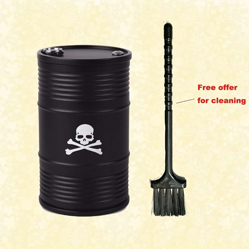 1pc Stylish Aluminum Alloy Car Ashtray with Lid Sleek Black Corrosion-Resistant Design 0.9