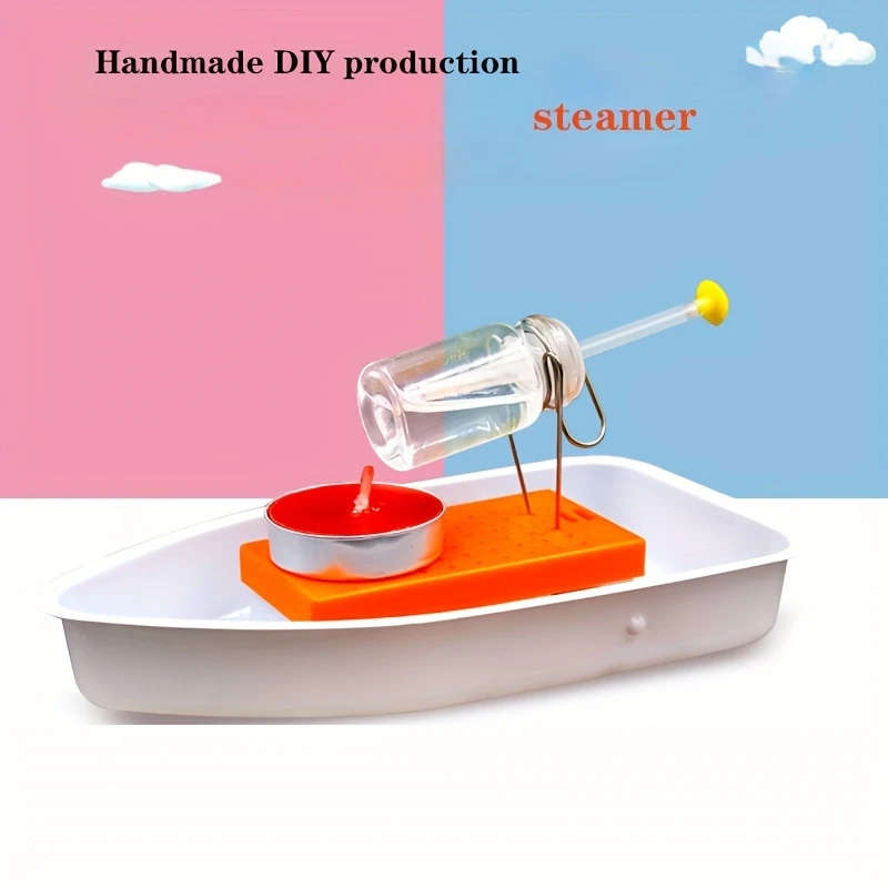 1Pc Science And Technology Small Production Invention Handmade Diy Steamboat Model Science Experimen