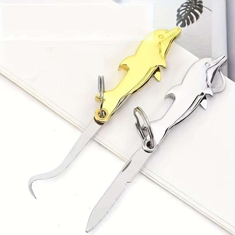 1pc Stainless Steel 3-in-1 Folding Tool Portable Toothpick Bottle Opener Keyhole
