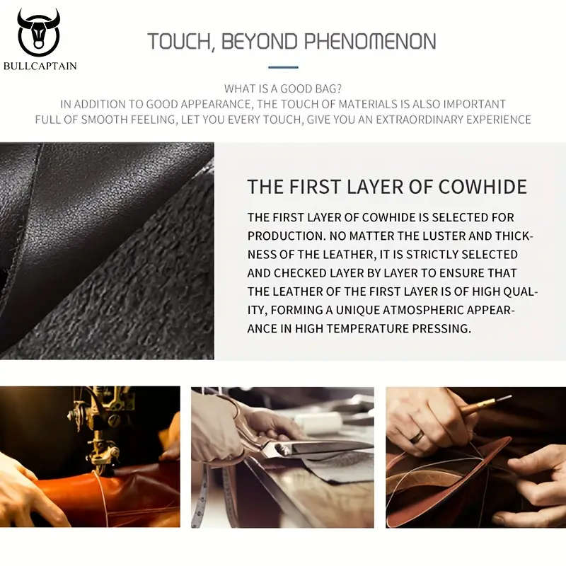 Men's Multi-layer Satchel Bag Genuine Cowhide Leather Sling Bag For Daily Use Multi-functional Shoul