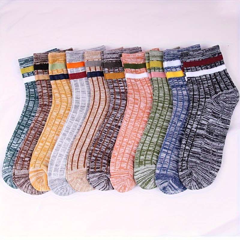 10 Pairs Mixed Color One Size High Elastic Socks