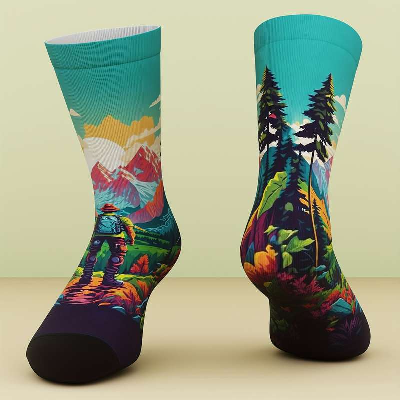 1 Pair Multicolor One Size Socks