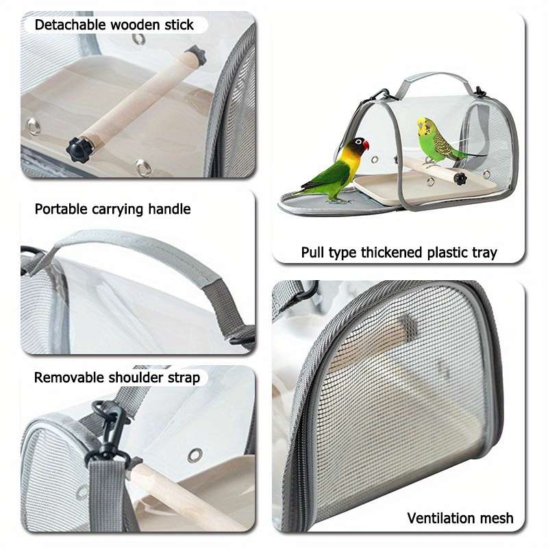 1pc Gray Pet Bag