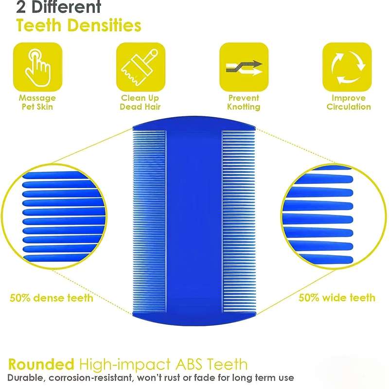 1pc Blue Four Piece Set Pet Comb