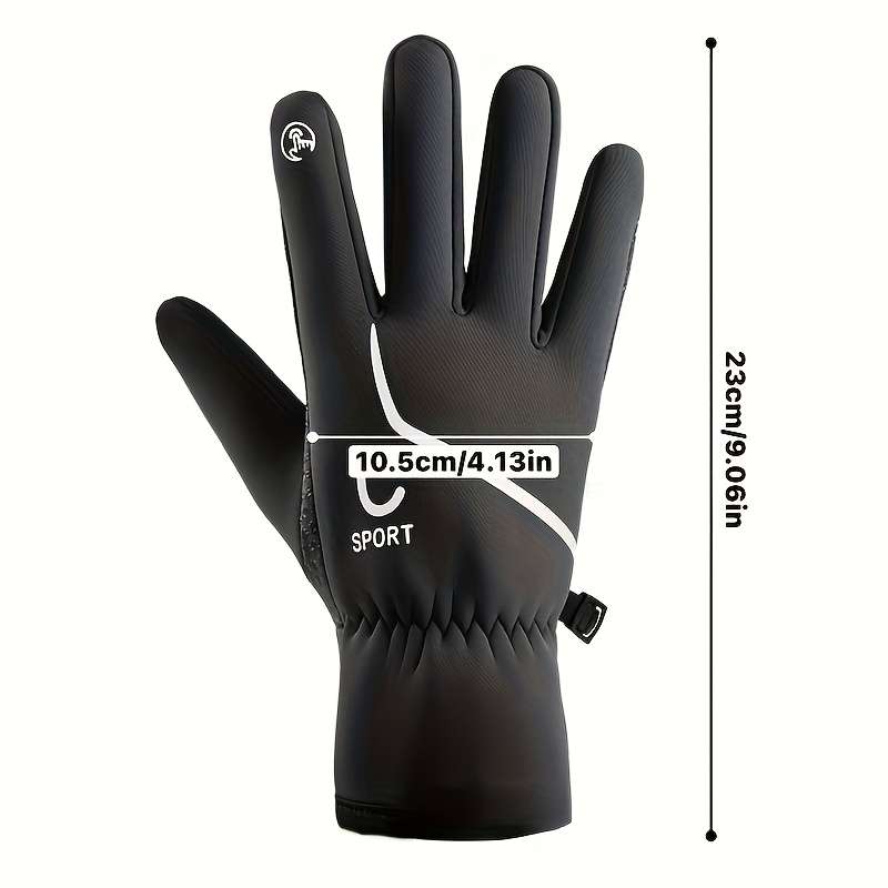 1 Pair Grey Warm Gloves