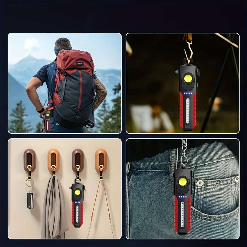 1PC BlackRed Flashlight