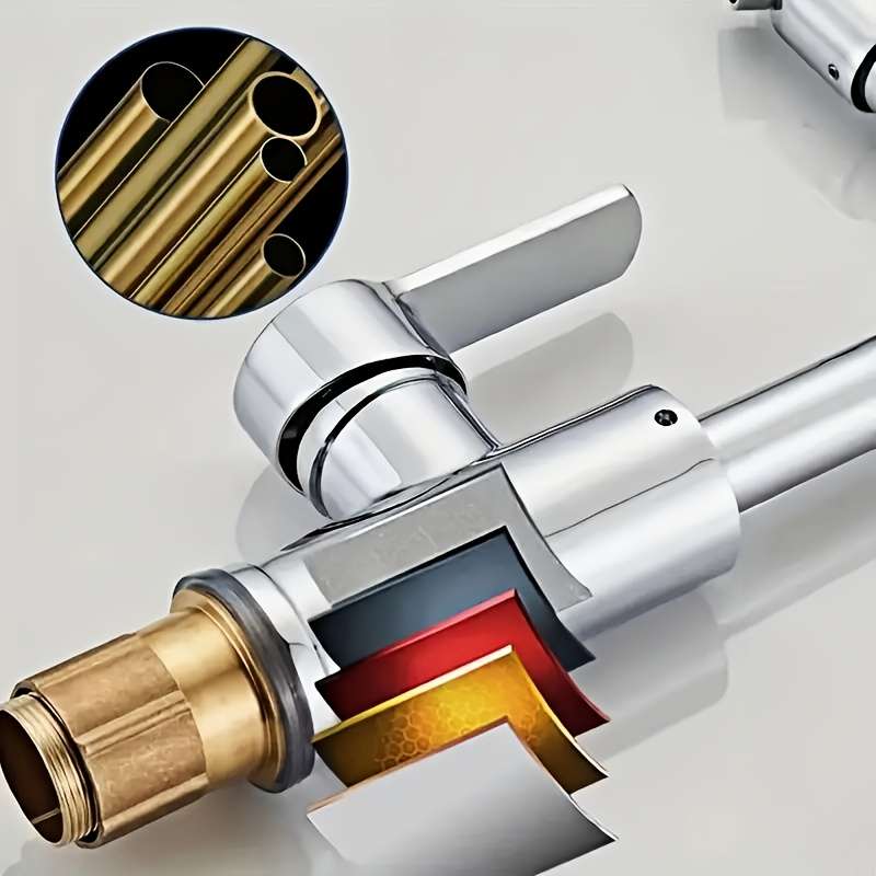 1PC Hot And Cold Electroplating Faucet [excluding Water Pipe]