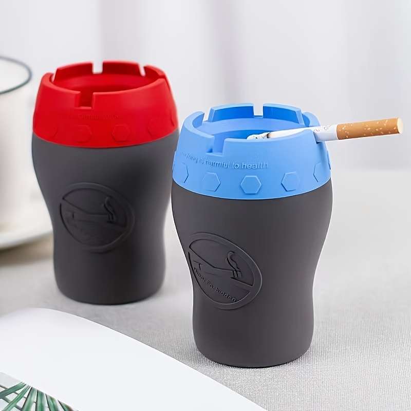1pc A Unique And Creative Silicone Ashtray for Home And Car Use Designed to Be Anti-Fall And Dust-