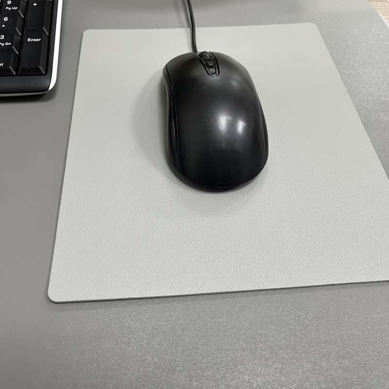1pc Chic Faux Leather Mouse Pad Waterproof Scratch-Resistant Desk Mat for Office Hom