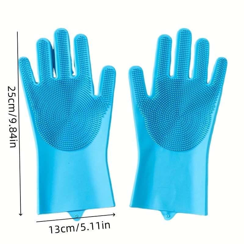 1 Pair Pink Household Cleaning Gloves