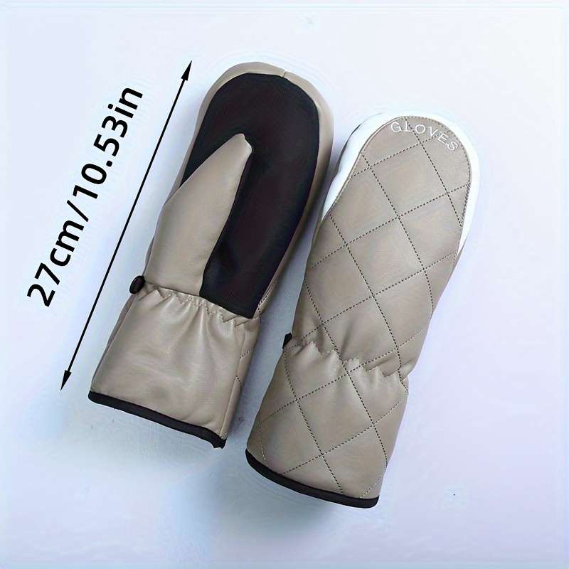 1 Pair Khaki Applicable People Unisex Warm Gloves