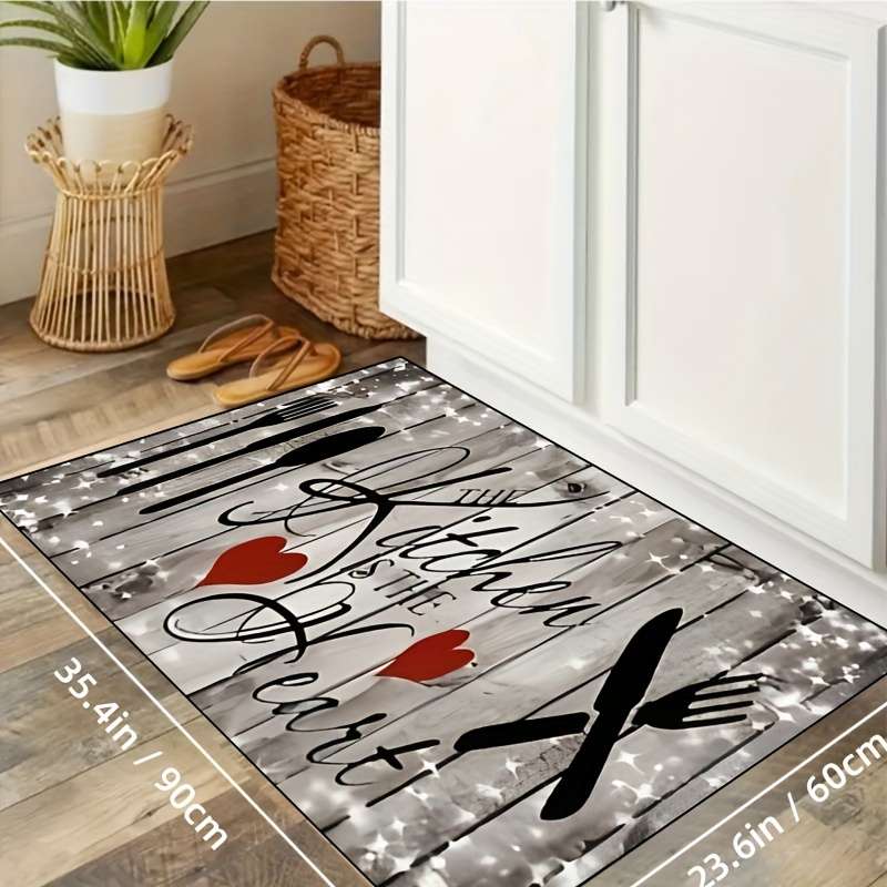 1Pc 16x47inch 40x120cm Love Floor Mat