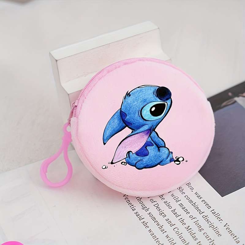 1pc Disney Stitch Small Change Bag Convenient for Daily Outings Dopamine Cute Girl's Heart Coin P