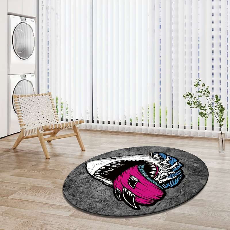 1Pc 100x100cm 39.3x39.3inch Sharks Floor Mat