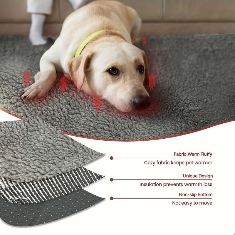 1PC Pet Mat Dark Gray Size 70x50CM 28x20IN