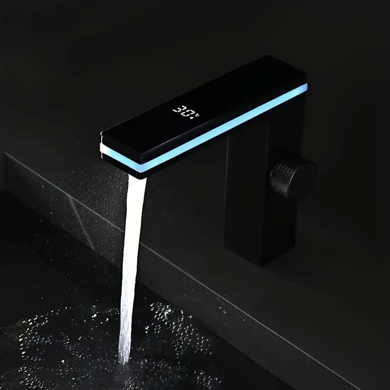 Modern Black Single Hole Bathroom Sink Faucet