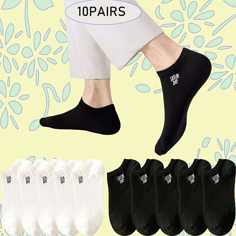 10 Pairs Black One Size High Elastic Socks