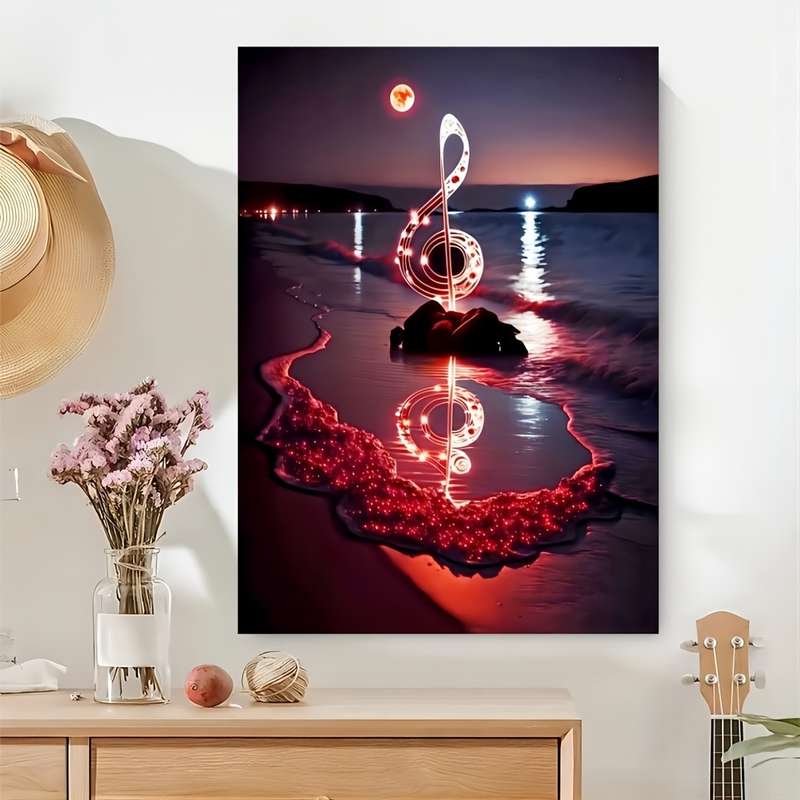 1000pcs Creative Beach Music Notes Puzzle Durable Seamless Jigsaw for Adults Perf