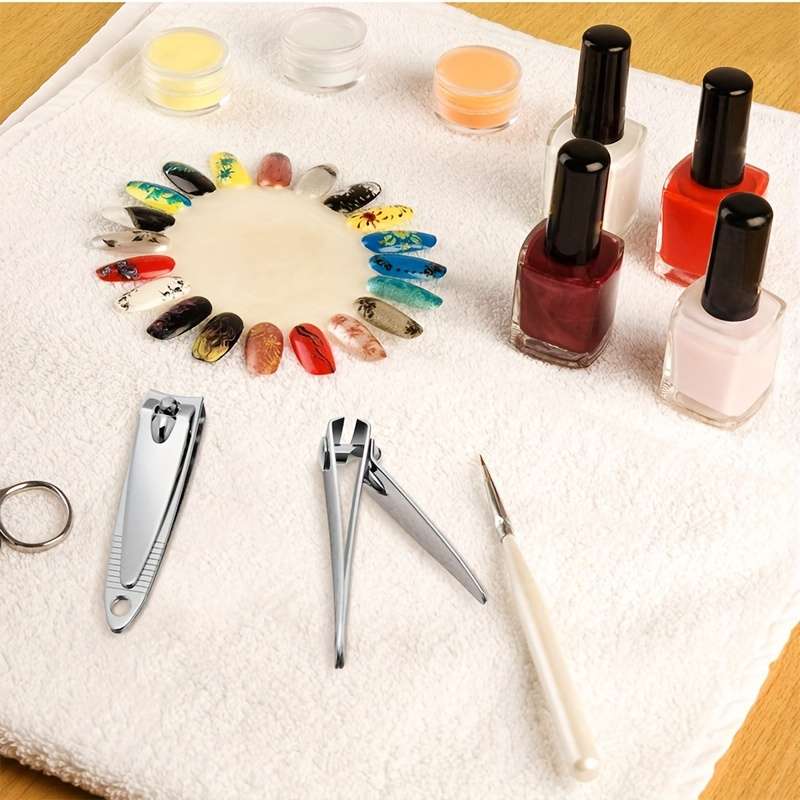 32pcs Stainless Steel Nail Clipper Set Sharp Durable Fingernail  Toenail Cutters for Salon-