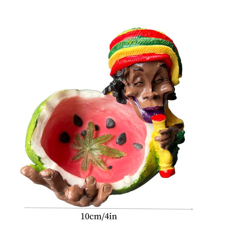 1pc Vibrant Jamaican-Themed Resin Ashtray with Floral Design Colorful Durable and Stylish f
