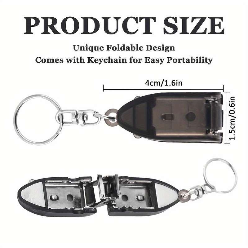 1pc Travel Nail Clipper Keychain Portable Thick Nail Special Nail Clipper with Nail File Mini F