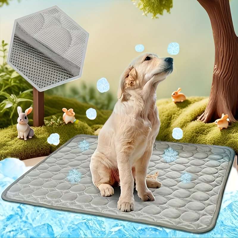 1piece Ice Sliky Fiber Fabric Cooling Mat Coffee Color Cooling Pad Size 2 XL