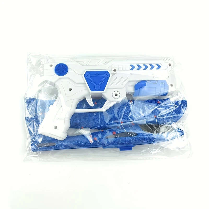 1pc Kids' Foam Airplane Launcher Outdoor Toy for Interactive Play Blue and White Design