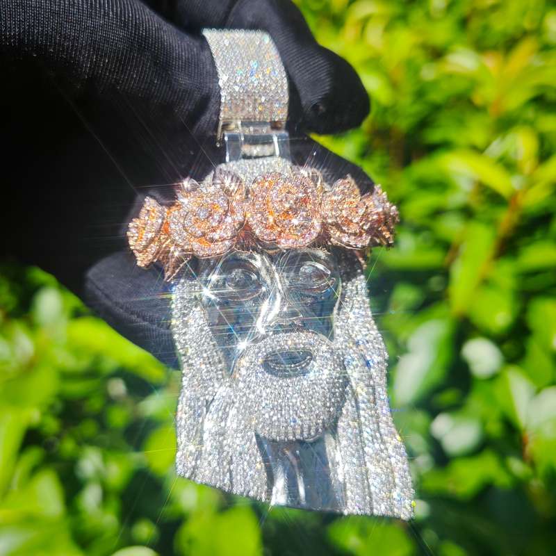 1 Piece Golden Add 60.96cm Rope Chain Jesus Theme Pendant