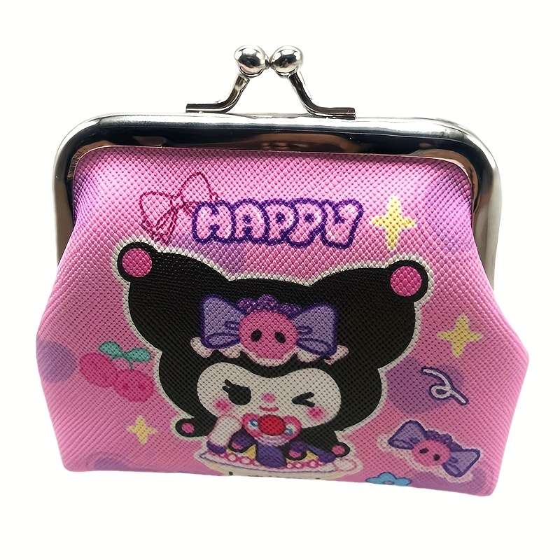 1pc For Hello Kitty Cartoon Coin Pouch Mini Clutch Kiss-Lock Purse Kawaii Storage Bag Wallet